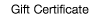 gift certificate